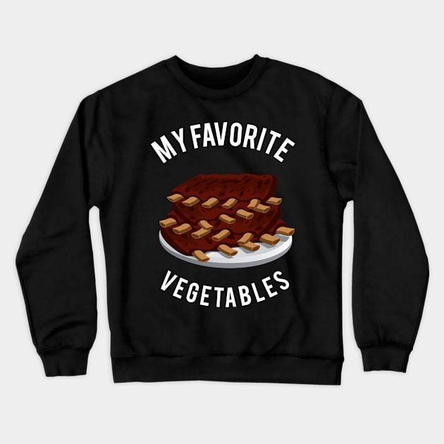 My Favorite Vegetable..Meat! Funny BBQ Crewneck Sweatshirt by HappyGiftArt